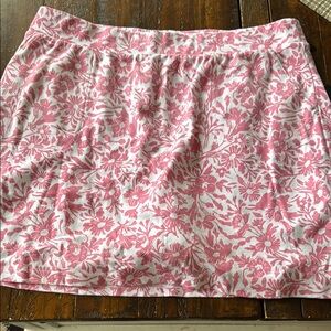 croft & barrow Pink Floral Pull-On Skort